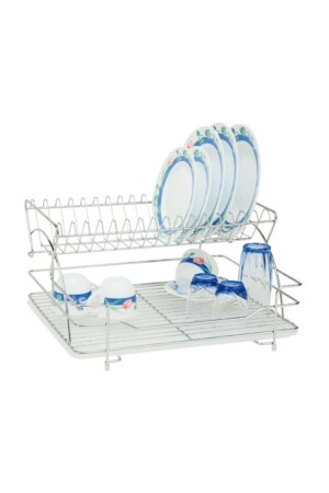 Metal De Luxe 2 Two-Tier Chrome Dish Rack Plate Rack EM111DL - Ece