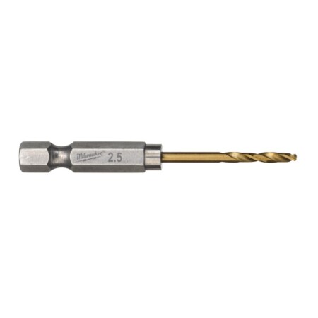 Metal drill bits MILWAUKEE Shockwave HSS-G TIN 2.5mm, 10pcs. - Milwaukee Accessories