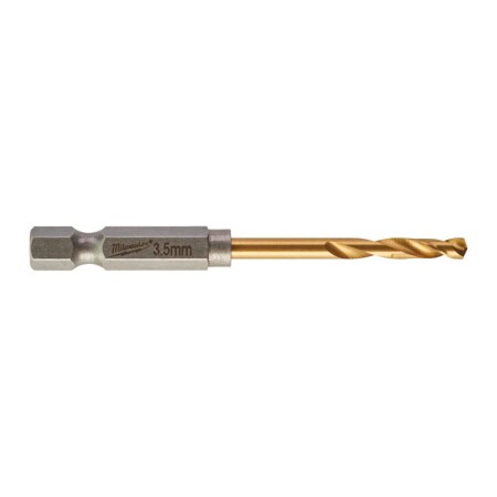 Metal drill bits MILWAUKEE Shockwave HSS-G TIN 3.5mm, 10pcs. - Milwaukee Accessories