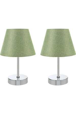 Metal Leg 2 Lampshade Table Lamp Lampshade Chrome Green 019 - EvLight