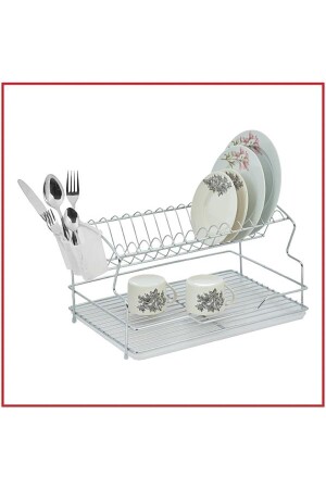 Metal Plate Rack - Dish Rack 2 Tiers - Kiwa Metal