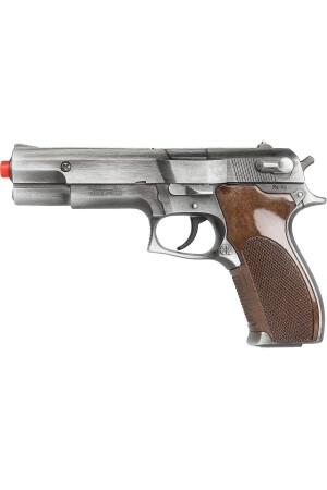 Metal Police Gun 8-Pack Detonator Gun - Old Silver - Gonher