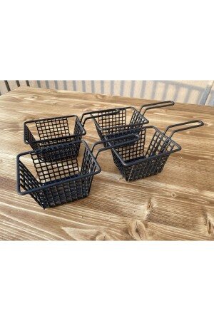 Metal Potato and Snack Presentation Basket 4 Pieces 7346538 - Genel Markalar