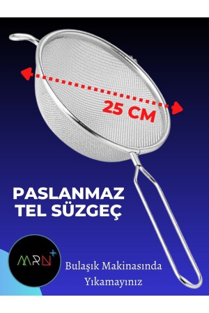 Metal Süzgeç 25 Cm, Tel Süzgeç, Paslanmaz Süzgeç P879S9475 - Mirvano