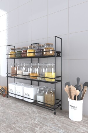 Metal Wall Hangable Spice Rack Stand Small Spice Rack eva-metal69874 - EVA METAL TASARIM