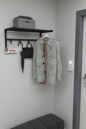 Metal Wall Hanger Metal Hanger Clothes Hanger Black Bfg-Mtl-Dvr-Hanger - Bofigo