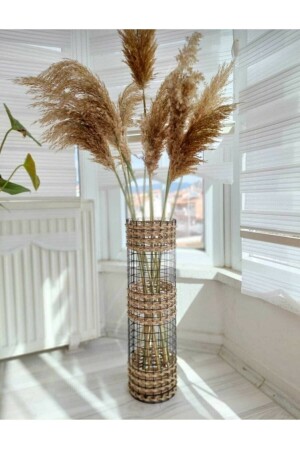 Metal Wire-mesh Braided Special Design Pampas Vase 60 Cm - Nilasi Art Craft