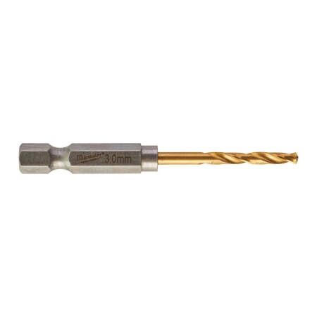 Metallbohrer MILWAUKEE Shockwave HSS-G TIN 3mm, 10 Stück. - Milwaukee Accessories