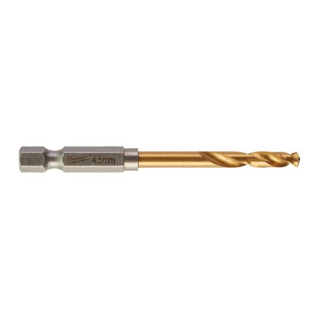 Metallbohrer MILWAUKEE Shockwave HSS-G TIN 4,5 mm, 10 Stück. - Milwaukee Accessories
