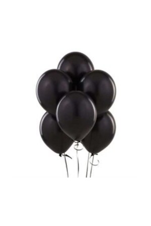 Metallischer Latexballon Schwarz 10 Stück Kb1252 - Balonevi