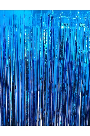 Metallisierter Hintergrundtürvorhang Blau 100x200 cm - Patladı Gitti