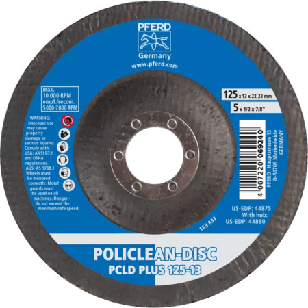 Metalloberflächenreinigungsscheibe PFERD Policlean PCLD Plus 125-13 - Pferd