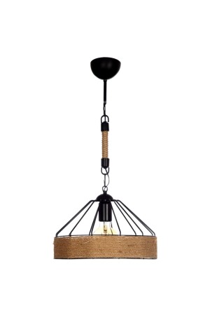 Meyra Single Rope Pendant Lamp Black ÖZP. 0189 - özpolataydınlatma
