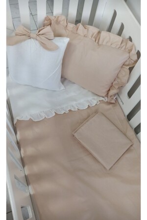 Mia baby bedding set ruffled beige - Ege Home Decoration&Accessories