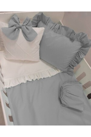 Mia Gray Baby Duvet Cover Set 100x150 - Ege Home Decoration&Accessories