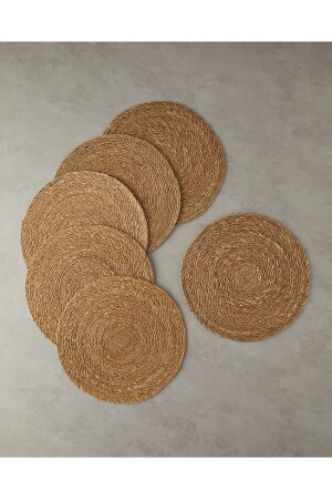 Mia Wicker 6-Piece Placemat 35 cm Beige - English Home