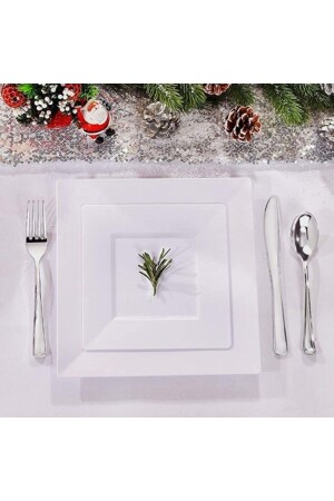Mica White Square Plate 10 Pieces PYSL437440957 - Partioutlet