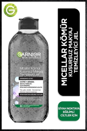 Micellar Charcoal Perfect Makeup Remover Gel 400 Ml Set of 2 PKTMCLRKMRTMZX2 - Garnier