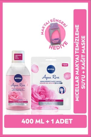 Micellar Make-up Cleansing Water 400 ml and Face Mask Aqua Rose SET. NVE. 908 - NIVEA
