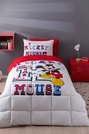 Mickey Mouse Collage Single Disney Licensed Elastic Fitted Bed Sheet Children's Sleeping Set - Özdilek