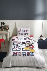 Mickey Mouse College Tek Kişilik Disney Lisanslı Lastikli Fitted Çarşaf Çocuk Nevresim Takım PR-EVTEKSTILI-57971401327 - Özdilek