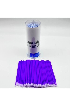 Micro Brush - Disposable Pack of 100 Precise and Effective Application - 100 Pcs Blue - Anil Professional Cosmetics
