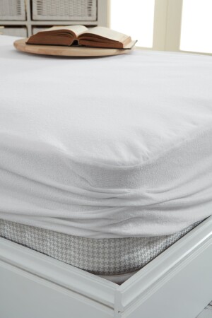 Micro Fitted Full Kenar Su Sıvı Geçirmez Yatak Koruyucu Alez Çarşaf Beyaz mf009 - Decovilla