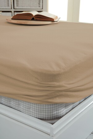 Micro Fitted Full Kenar Su Sıvı Geçirmez Yatak Koruyucu Alez Çarşaf Kum Beji mf009 - Decovilla