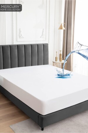 Micro Fitted Liquid Proof Mattress Protector Full Edge Waterproof Mattress Protector Single Double - Mercury