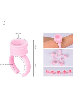 Microblading Pigment Ring - Pink 100 Pieces - Permanent Makeup Pigment Ring - Pavone
