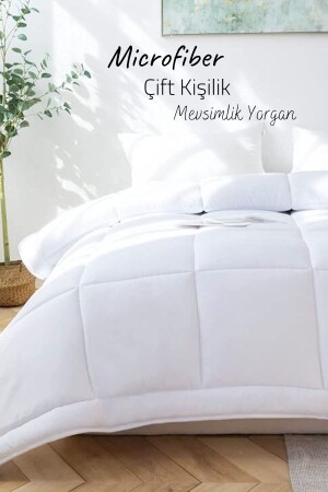 Microfiber Double Quilt Quilted Washable Seasonal Microfiber Quilt 195x215 Cm 006900 - Elyaf Sepeti