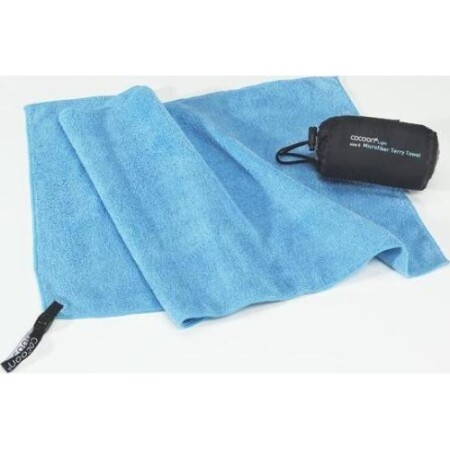 Microfiber terry towel Cocoon, blue, size L - Cocoon