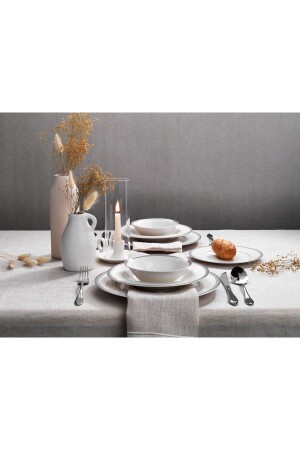 Mila Dinner Set-56 Pieces-platinum01 1S4647-01001-PLT01 - Schafer