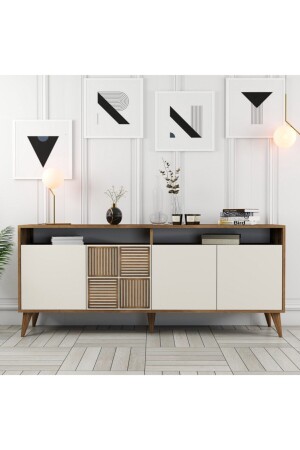 Milan Konsole Walnuss / Creme mlnknsl - Variant Mobilya