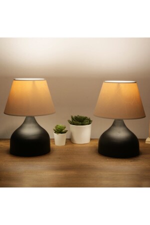 Milano 2'li Set Metal Gövdeli Krem Başlık Abajur Ayd-3126 - Homing