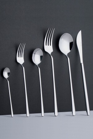 Milano 36 Piece Stainless Steel Fork Knife Spoon Set Silver 0451 XYT-21-0451 - ACAR