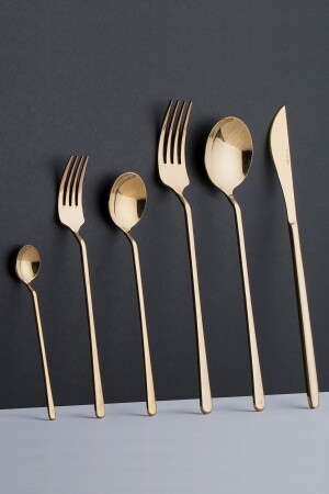 Milano 36-teiliges Besteckset aus Edelstahl, Gold 0450 XYT-21-0451 - ACAR