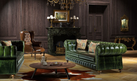 Milano Luxury Chester Living Room Set - Cadde Yıldız