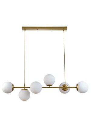 Milano Modern Design Living Room Dining Room Kitchen Vintage Color White Glass 6-Piece Chandelier M371646 - Modavize