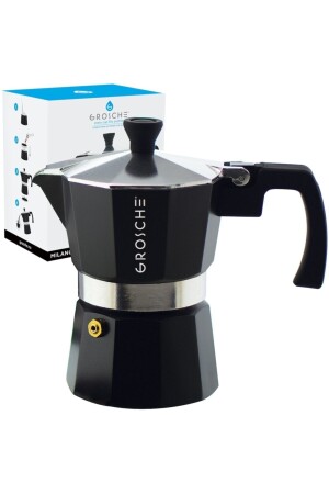 Milano Moka Pot Black 3 Tassen 150 ml GR 328 - Grosche