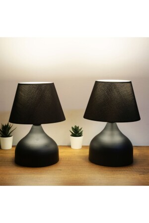 Milano Set of 2 Metal Body Black Fabric Lampshade Ayd-3123 - Homing