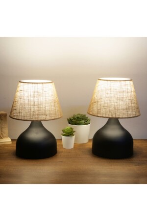 Milano Set of 2 Metal Body Jute Fabric Lampshade Ayd-3122 - Homing