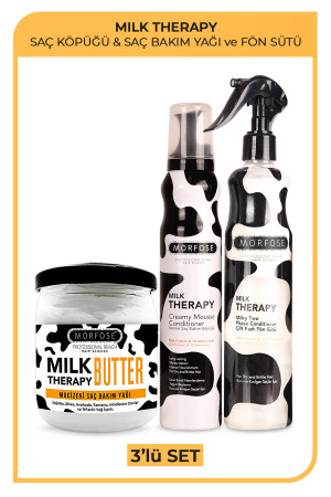 Milk Therapy Butter + Dual Phase Blow Dry Water 400 Ml + Milk Therapy Hair Mousse 200 Ml - Morfose