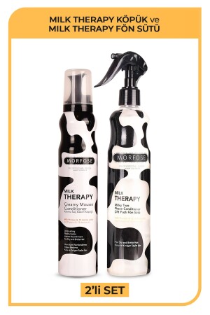 Milk Therapy Haarpflegeschaum 200 ml. + Milch-Föhnwasser 400 ml. - Morfose