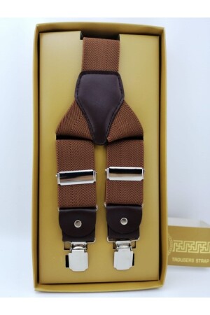 Milky Brown Salopet Trouser Hanger SLP1067ASK - Elegans Giyim Aksesuar