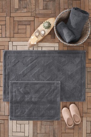 Milo Bath Mat Set - Anthracite YTSGRPIST-1546570 - Yataş