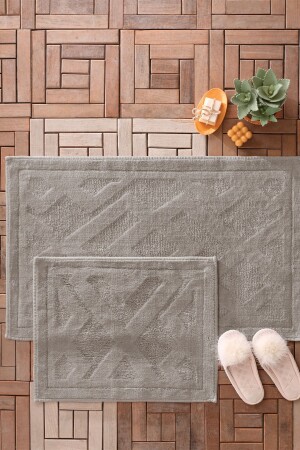 Milo Bath Mat Set - Gray - Yataş