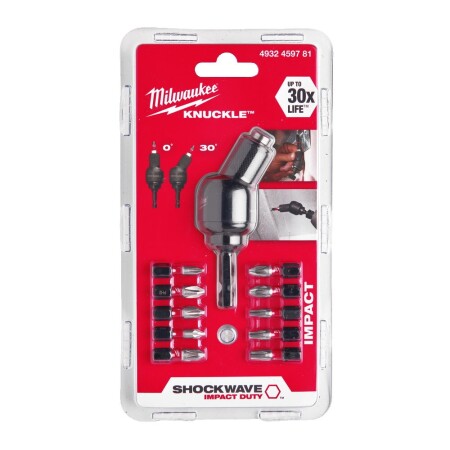 MILWAUKEE Knuckle angle impact driver set, 11 pcs. - Milwaukee Accessories