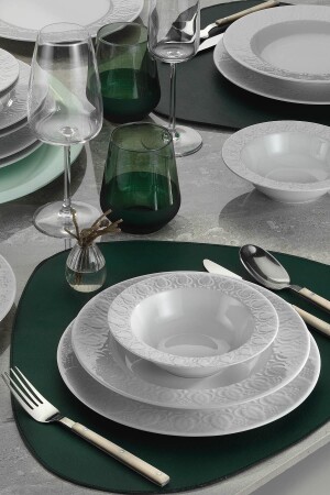 Mimoza 18 Piece Dinner Set for 6 People MMZ18Y400 - Kütahya Porselen