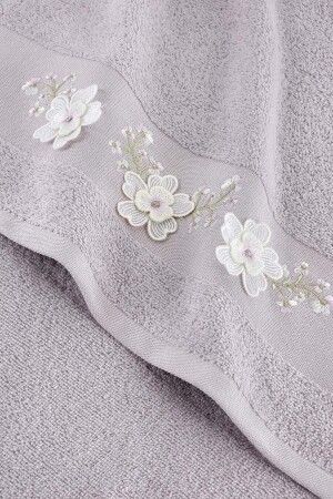 Mine Embroidered 2-Piece Towel Set Lila 30x50 50x80 8682495713966 - Arliva Home